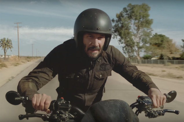 Keanu Reeves in a Super Bowl commercial for Squarespace.